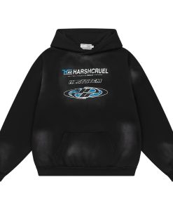 Vintage Heavy-Duty Washed Loose-Fitting Hoodie - Harshandcruel Style, 90s Inspired, Streetwear Fashion for Casual Looks