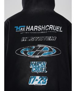 Vintage Heavy-Duty Washed Loose-Fitting Hoodie - Harshandcruel Style, 90s Inspired, Streetwear Fashion for Casual Looks