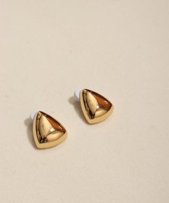 Vintage High-End Women's Triangle Wide Large Square Earrings - Unique Light Luxury Fashion Jewelry