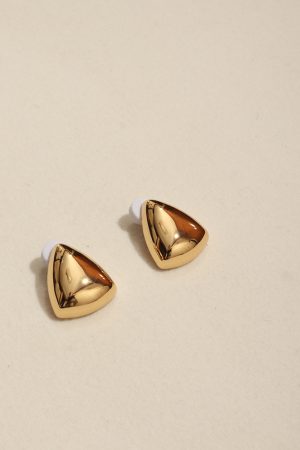 Vintage High-End Women's Triangle Wide Large Square Earrings - Unique Light Luxury Fashion Jewelry