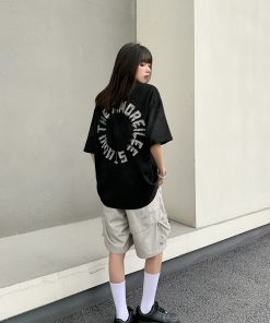 Vintage High Street Legal Alien Suede Embroidered T-Shirt for Men and Women, Summer Short Sleeve, 90s Inspired Fashion Top