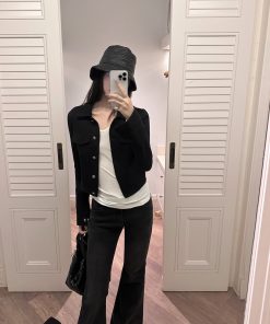 Vintage High-Waisted Flared Jeans for Women | Slim Fit Spring Summer Long Pants | Versatile Fashion Favorite