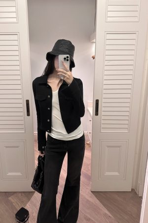 Vintage High-Waisted Flared Jeans for Women | Slim Fit Spring Summer Long Pants | Versatile Fashion Favorite