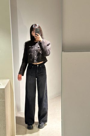 Vintage High-Waisted Straight-Leg Wide-Leg Floor-Length Jeans - Slimming Fit, 70% Off Clearance, Retro Fashion Statement