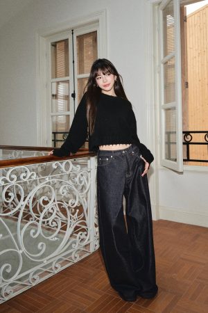 Vintage-Inspired Loose Fit Round Neck Knitted Sweater for Women - Soft Autumn Winter Outerwear