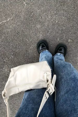 Vintage-Inspired Women's Motorcycle Shoulder Bag - Edgy Retro Small Handbag for Cool Girls