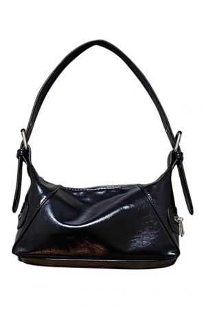 Vintage-Inspired Women's Motorcycle Shoulder Bag - Edgy Retro Small Handbag for Cool Girls