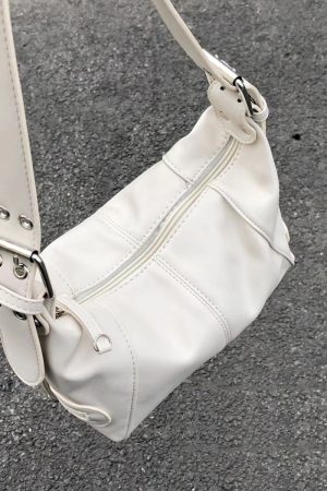 Vintage-Inspired Women's Motorcycle Shoulder Bag - Edgy Retro Small Handbag for Cool Girls