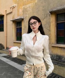 Vintage-Inspired Women's Turtleneck Cable Knit Cardigan with Double Zipper, Autumn Winter Short Knitted Top, Thick Cozy Layering Piece