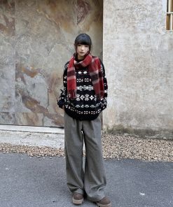 Vintage Loose Fit Knitted Cardigan Sweater for Women - High-End Feel, Round Neck, Lazy Style Outerwear