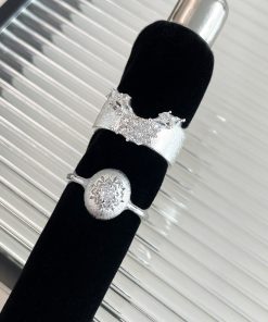 Vintage Mid-Century Diamond Textured Stacked Ring, Minimalist Open Finger Design, Unique Statement Jewelry