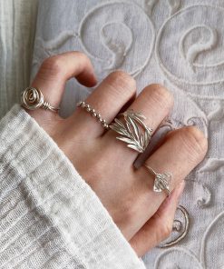 Vintage Minimalist Rose Diamond Bead Open Finger Ring - Light Luxury High-End Personalized Jewelry