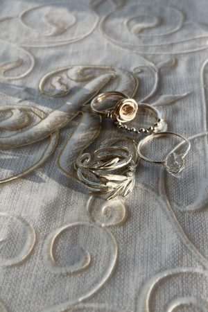 Vintage Minimalist Rose Diamond Bead Open Finger Ring - Light Luxury High-End Personalized Jewelry