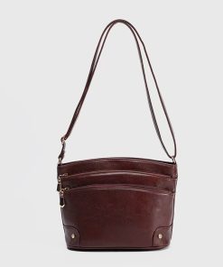 Vintage Multi-Layer Water Bucket Bag for Women, 2025 Summer Crossbody Style, Large Capacity Shoulder Bag for Moms