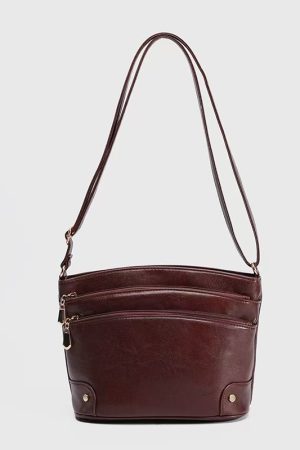 Vintage Multi-Layer Water Bucket Bag for Women, 2025 Summer Crossbody Style, Large Capacity Shoulder Bag for Moms