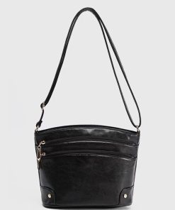 Vintage Multi-Layer Water Bucket Bag for Women, 2025 Summer Crossbody Style, Large Capacity Shoulder Bag for Moms