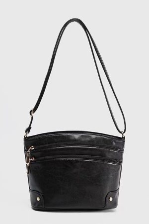 Vintage Multi-Layer Water Bucket Bag for Women, 2025 Summer Crossbody Style, Large Capacity Shoulder Bag for Moms