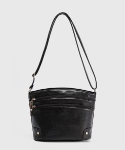 Vintage Multi-Layer Water Bucket Bag for Women, 2025 Summer Crossbody Style, Large Capacity Shoulder Bag for Moms