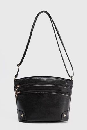 Vintage Multi-Layer Water Bucket Bag for Women, 2025 Summer Crossbody Style, Large Capacity Shoulder Bag for Moms