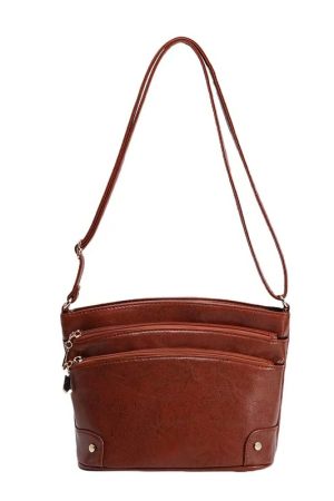 Vintage Multi-Layer Water Bucket Bag for Women, 2025 Summer Crossbody Style, Large Capacity Shoulder Bag for Moms