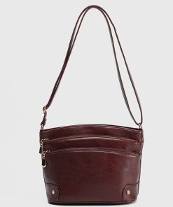 Vintage Multi-Layer Water Bucket Bag for Women, 2025 Summer Crossbody Style, Large Capacity Shoulder Bag for Moms