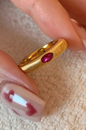 Vintage Open Design Brushed Color Diamond Ring for Women - High-End Niche Jewelry 2025 Style