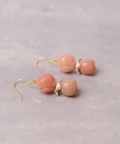 Vintage Pink Bodhi Root Lotus Hanfu Earrings - Retro National Style Pure Silver Pendants for Women, Elegant Chinese Design