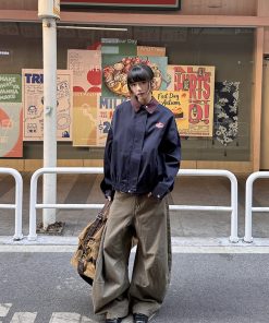 Vintage Plaid Spliced Lapel Jacket for Women and Men - Thin Barn Style Outerwear for Spring and Autumn, Unique Design