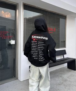 Vintage Print American High Street Hoodie - Unisex Loose Retro Sweatshirt, Niche Design, Trendy 90s Inspired Fashion