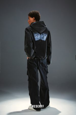 Vintage Print Distressed Wash 500G Heavyweight Loose Fit Pullover Hoodie - Retro Style for 90s and Y2K Fashion Lovers