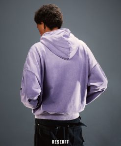 Vintage Print Distressed Wash Heavyweight Loose Fit Pullover Hoodie - 90s Inspired Casual Streetwear Top