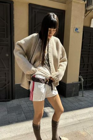 Vintage Pumpkin Dove Jacquard Sweater Cardigan for Women - Loose Fit Long Sleeve Knitted Coat, Perfect for Fall Fashion