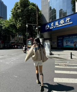 Vintage Pumpkin Dove Jacquard Sweater Cardigan for Women - Loose Fit Long Sleeve Knitted Coat, Perfect for Fall Fashion