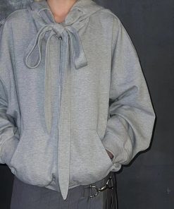 Vintage Pumpkin Lace-Up Hoodie for Unisex - Loose Casual Cardigan with Cleanfit Design