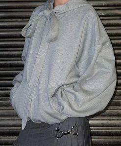 Vintage Pumpkin Lace-Up Hoodie for Unisex - Loose Casual Cardigan with Cleanfit Design