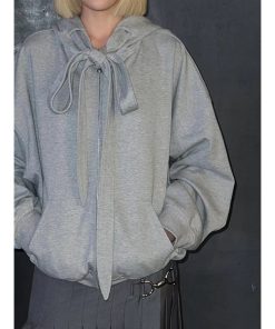 Vintage Pumpkin Lace-Up Hoodie for Unisex - Loose Casual Cardigan with Cleanfit Design