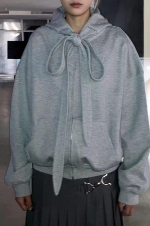 Vintage Pumpkin Lace-Up Hoodie for Unisex - Loose Casual Cardigan with Cleanfit Design