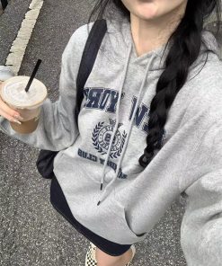 Vintage Pumpkin Print Hoodie for Women – Casual Autumn Loose Fit Drop Shoulder Top, Perfect for Fall Fashion