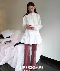 Vintage Slim-Fit Corduroy Flared Pants for Women - 90s Inspired Retro Style Trousers