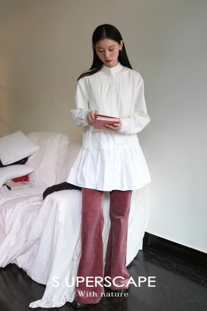 Vintage Slim-Fit Corduroy Flared Pants for Women - 90s Inspired Retro Style Trousers