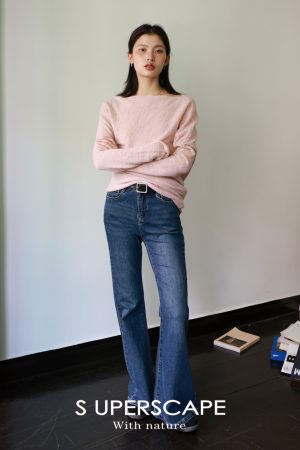 Vintage-Style Dark Washed Denim Flared Pants - Ground-Dragging, Slimming Fit for a 90s Y2K Look
