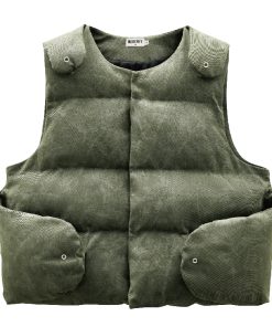 Vintage Style Deconstructed Split Splicing Wing Vest - 3M Snow Velvet Cotton-Padded Tank Top for Y2K Fashion