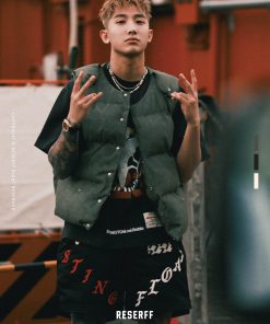 Vintage Style Deconstructed Split Splicing Wing Vest - 3M Snow Velvet Cotton-Padded Tank Top for Y2K Fashion