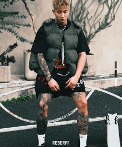 Vintage Style Deconstructed Split Splicing Wing Vest - 3M Snow Velvet Cotton-Padded Tank Top for Y2K Fashion