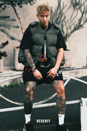 Vintage Style Deconstructed Split Splicing Wing Vest - 3M Snow Velvet Cotton-Padded Tank Top for Y2K Fashion
