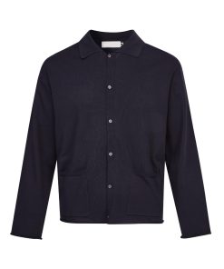 Vintage Style Linen Blend Polo Neck Knitted Long Sleeve T-Shirt Cardigan for Autumn 2025 - Chic 90s Inspired Fashion