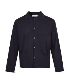 Vintage Style Linen Blend Polo Neck Knitted Long Sleeve T-Shirt Cardigan for Autumn 2025 - Chic 90s Inspired Fashion