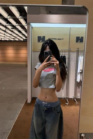 Vintage-Style Pumpkin Water-Washed Patchwork Low-Waist Wide-Leg Denim Pants for Casual Slimming Floor-Length Look