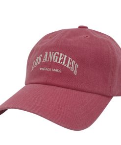 Vintage Washed LOS ANGELES Baseball Cap - Korean Style 90s Aesthetic, Casual Streetwear Accessory