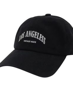 Vintage Washed LOS ANGELES Baseball Cap - Korean Style 90s Aesthetic, Casual Streetwear Accessory